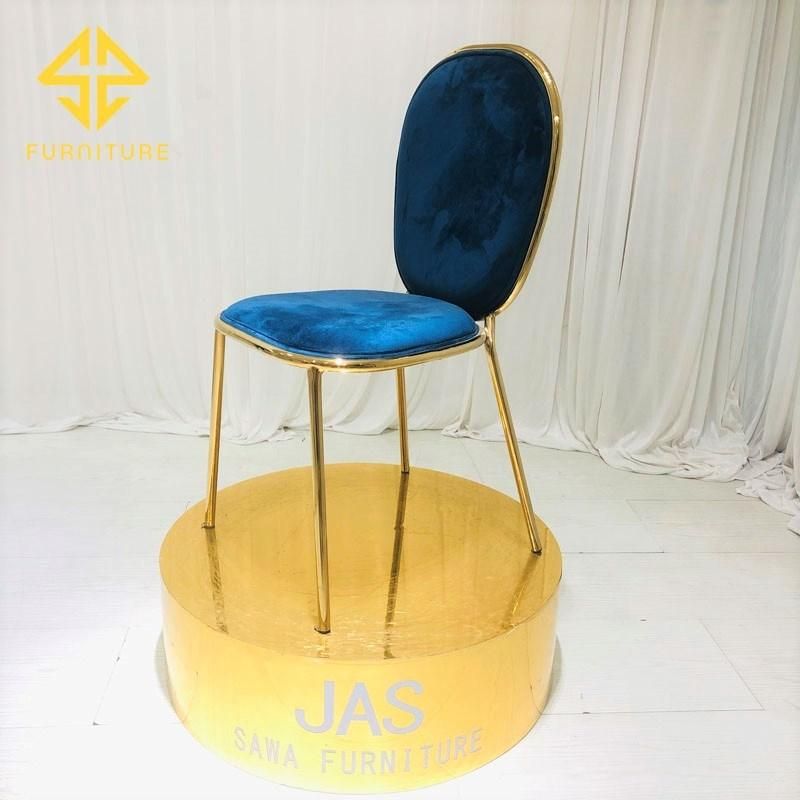 Wholesale Price Elegant Velvet Fabric Golden Dining Chair for Event Wedding Chair