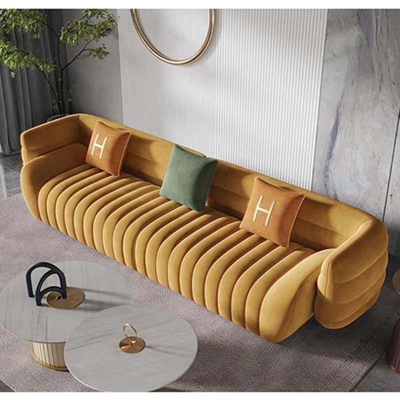 Best Modern Italian Elegant Velvet Sofa High Quality Best Price Luxury Living Room Furniture Fabric Durable Sofa Set