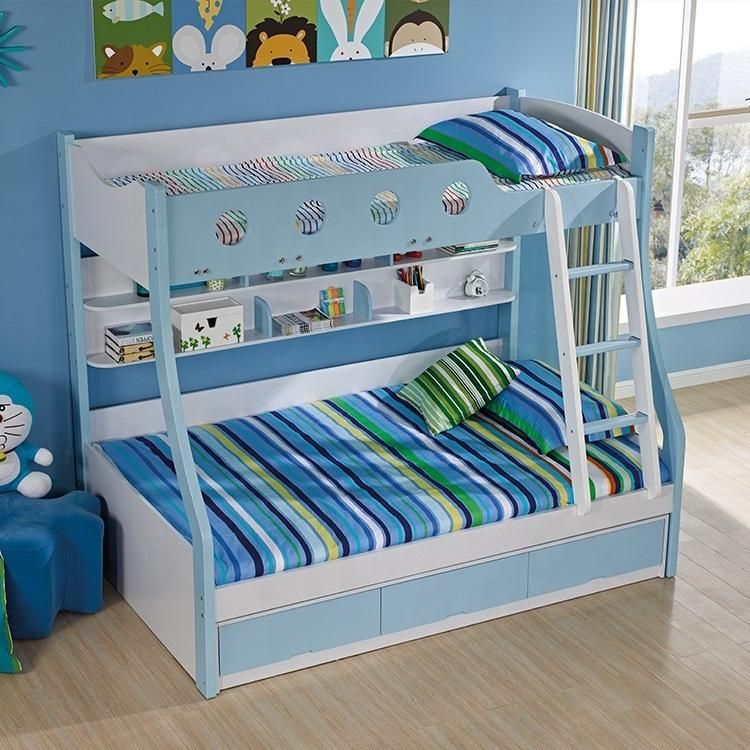 Children Wooden Bed Double Bunk Bed Kids Loft Bunk Bed