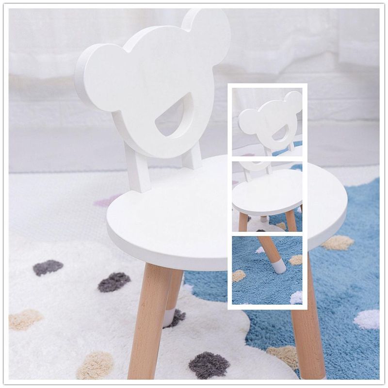 Kindergarten Kids Table and Chair Set Little Bear Wooden Children Furniture