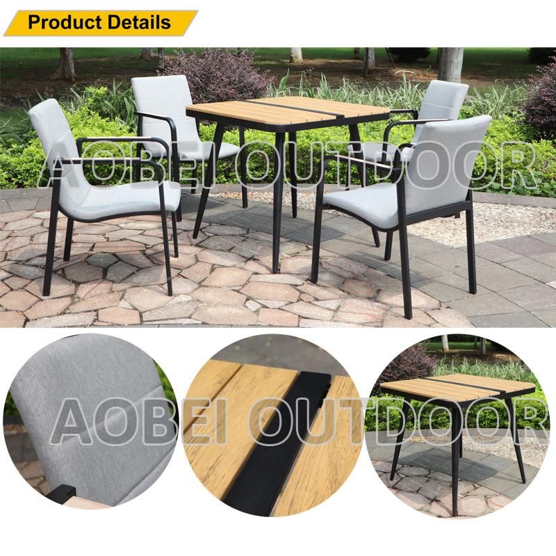 Modern Outdoor Garden Hotel Cafe Bar Restaurant Patio Home Dining Table Fabric Chair Set Furniture