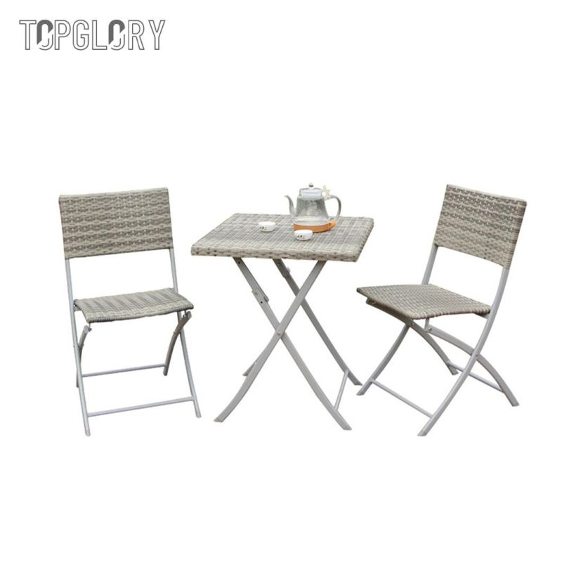 Modern Outdoor Furniture Home Hotel Restaurant Patio Garden Sets Dining Table Set Iron Rattan Table and Chair