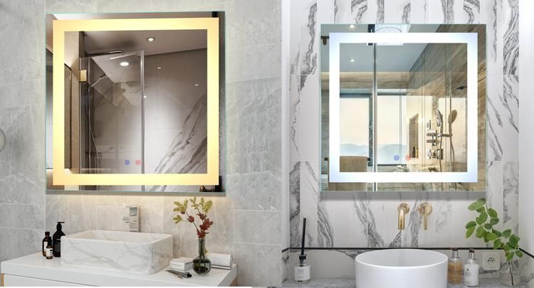 Home Decor Eco-Friendly Wall-Mounted Defog Illuminated Bathroom Products Mirror