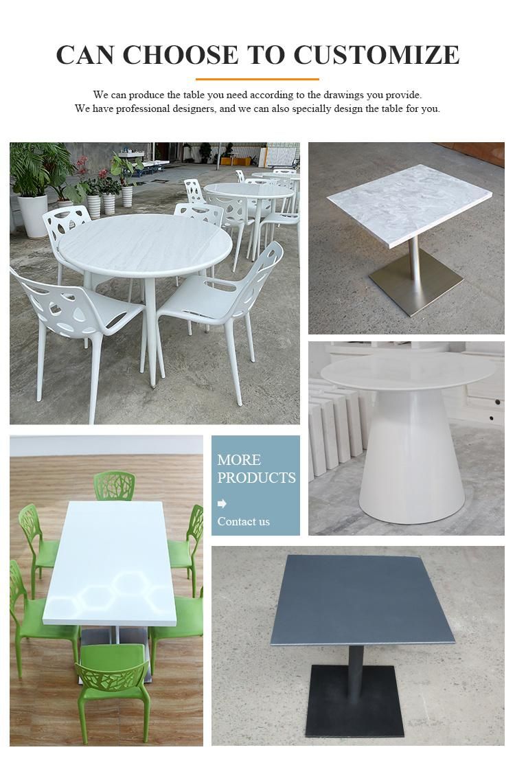 Restaurant Furniture Customized Artificial Stone Dining Table