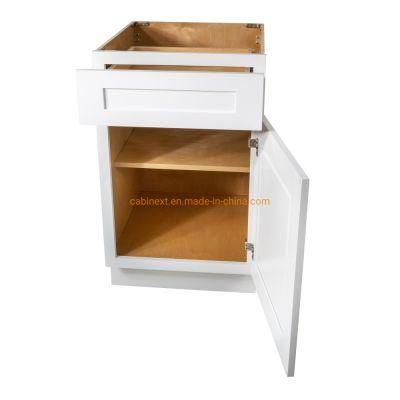 Framed Full Overlay White Shaker Kitchen Cabinets Furniture Manufacture Customized