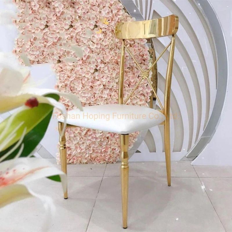 High Quality Modern Luxury Leather Restaurants Chair for Hotel Banquet Dining Event Wedding Metal Chairs Digit Back Decoration White Dining Chair