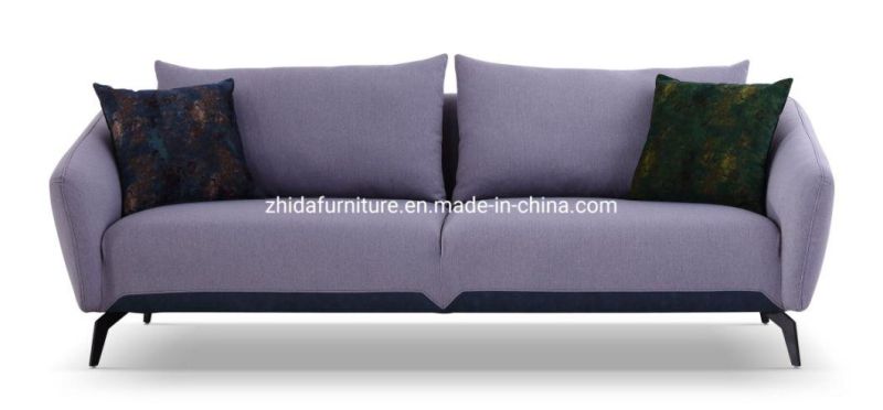 Chinese Hotel Lobby Fabric Leather Sofa Living Room Furniture