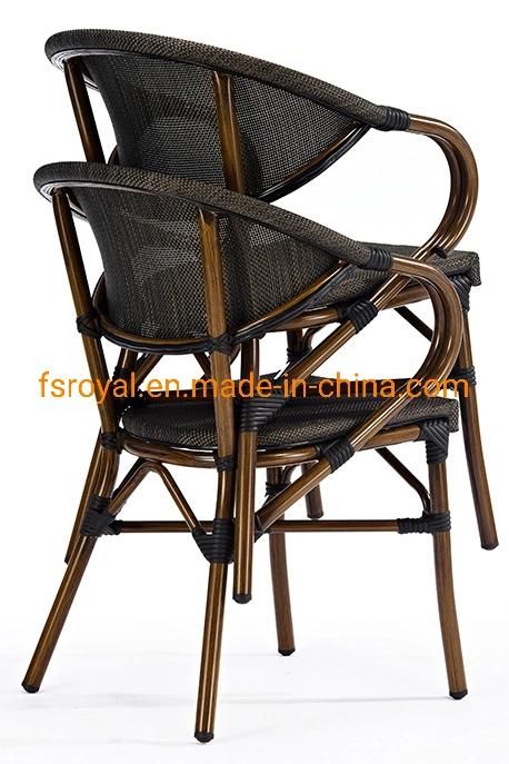 Modern Comfortable Cafe Chair Hand Woven Rattan Dining Chair