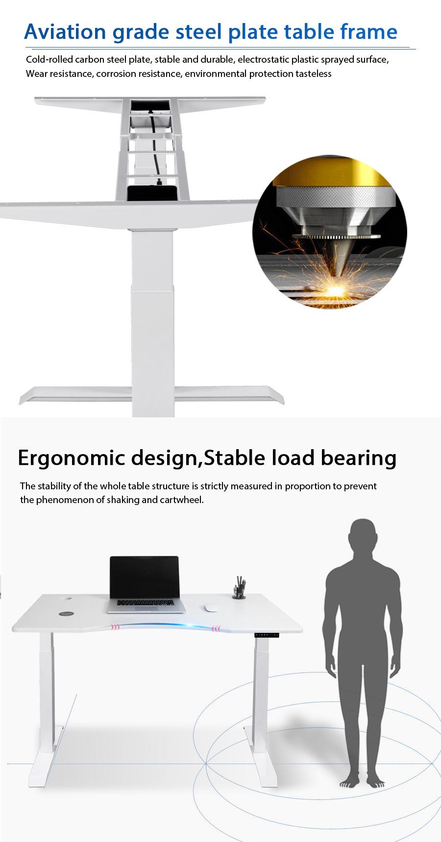 Dual Motor Ergoonomic Office Height Adjustable Standing Desk