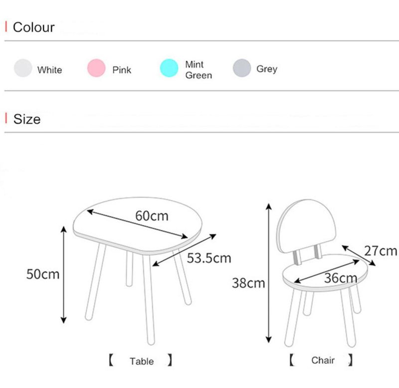 Wooden Simple Modern Kids Writing Table and Chair Set