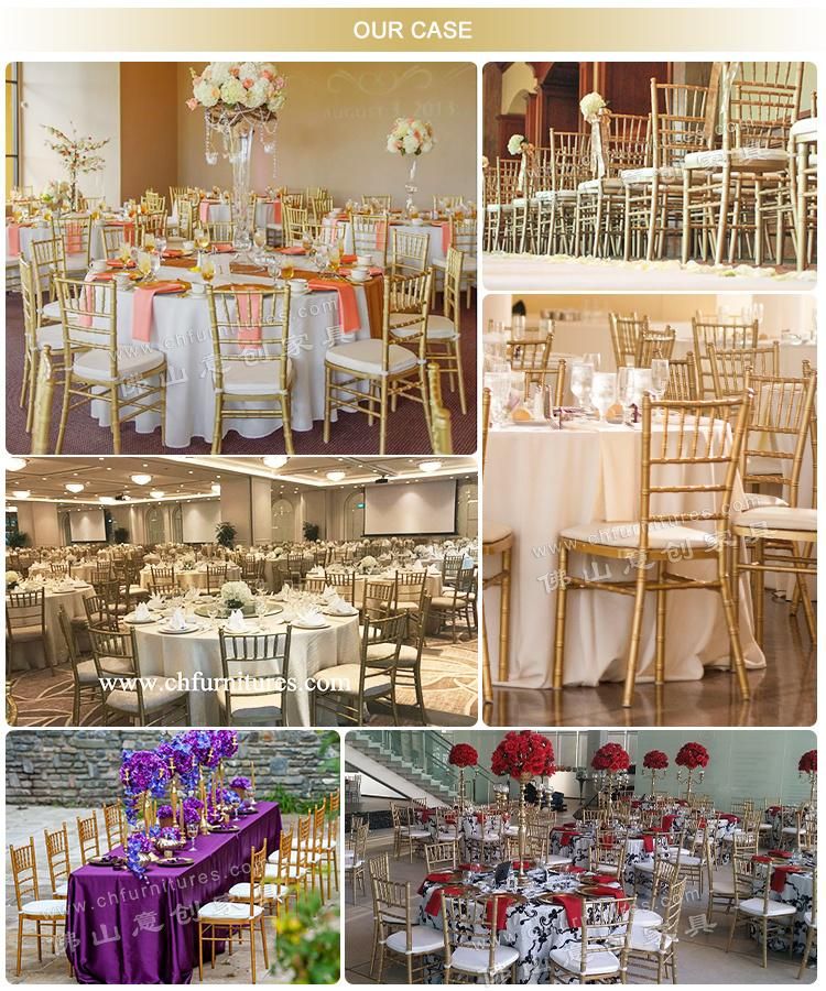 Yc-A80-01 Hot Selling 2020 Stacking Gold Metal Chiavari Chair for Wedding