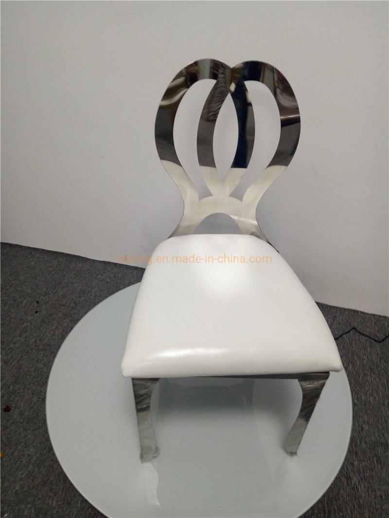 Popular Factory Wholesale Modern Long Table Wedding Decor Chair Butterfly Design Restaurant Chair Event Banquet Hall Wedding Party Stainless Steel Dining Chair