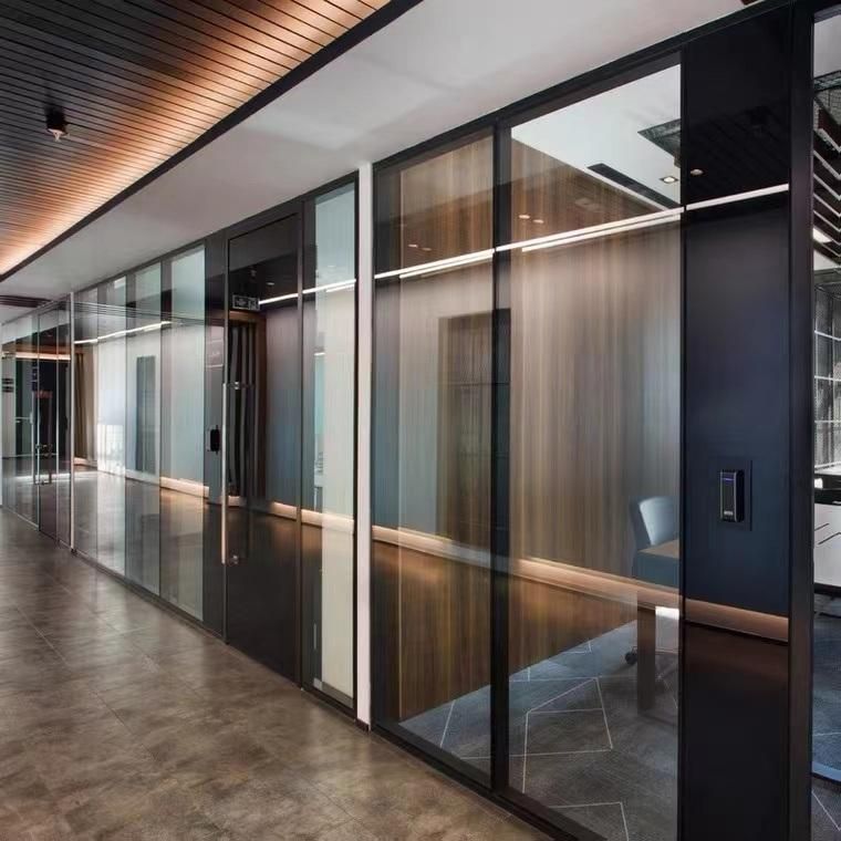 Modern High End Office High Wall Partition with Tempering Glass