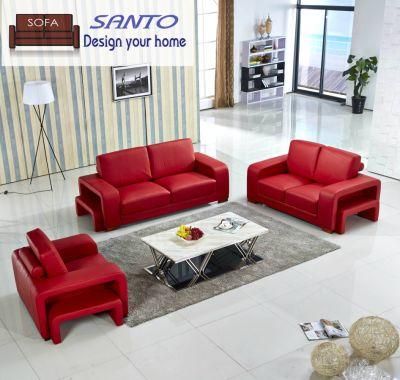 Red Leather Sofa with Italy Leather Modern Sofa Best Quality Sofa