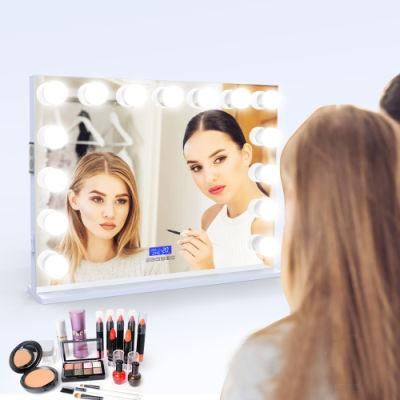 Desktop Mirror Dimmable Lighting Makeup Mirror for Beauty Salon Hairdressing