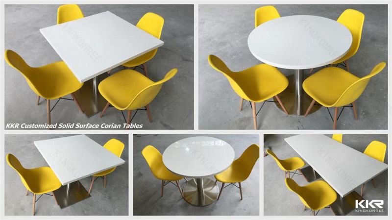 Fast Food Solid Surface Dining Table Chairs and Tables Restaurant Solid Surface