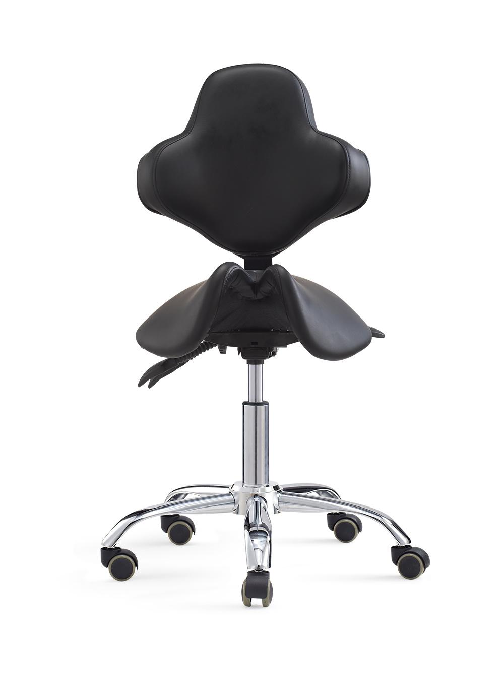 Tall Drafting Saddle Stool with Back Support