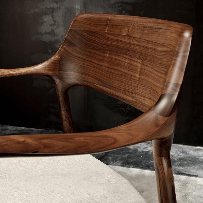 Nordic Ash Solid Wood with Fabric Leisure Chair Furniture for Hotel