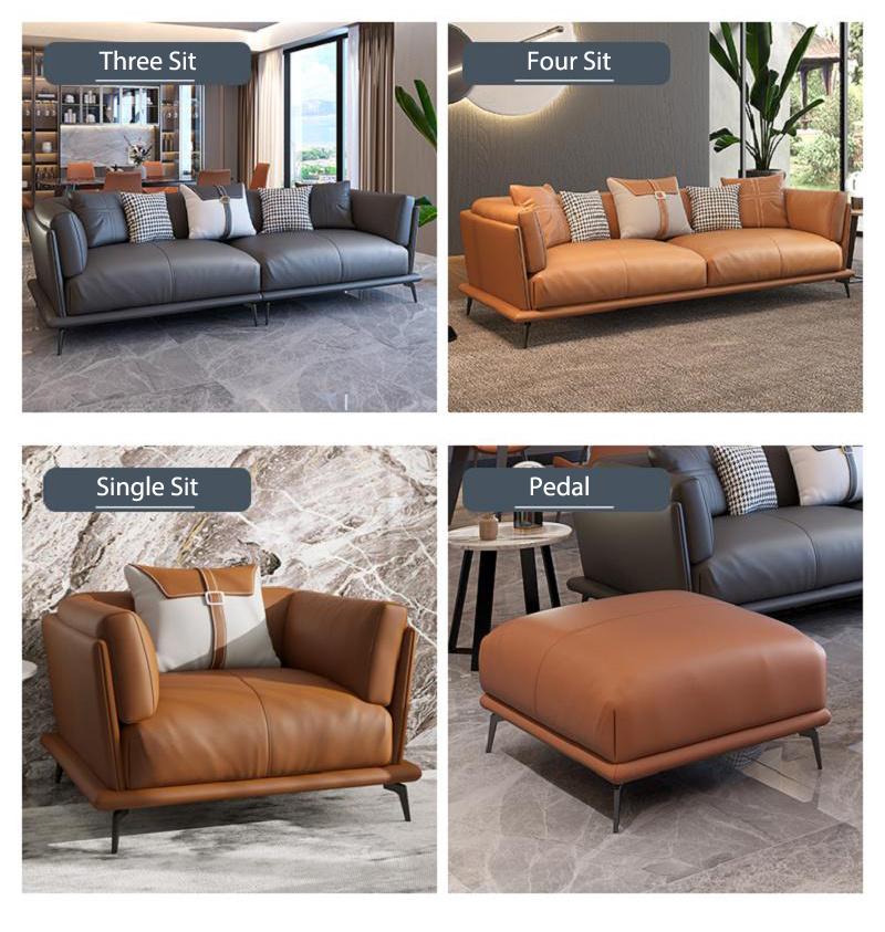 Wholesale Foshan Cheap Price Family Modern Design Leather Sectional Sofa Sets Furniture