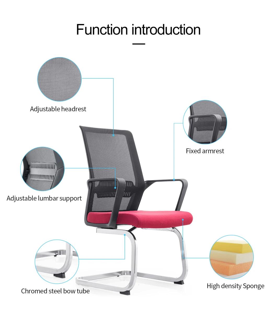 Modern Heavy Duty Boardroom Short Low Back Office Ergonomic Conference Task Guest Metal Visitor Chair Low Price Furniture