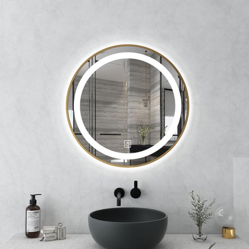 Modern Style Anti-Fog Round Bathroom Smart LED Light Mirror