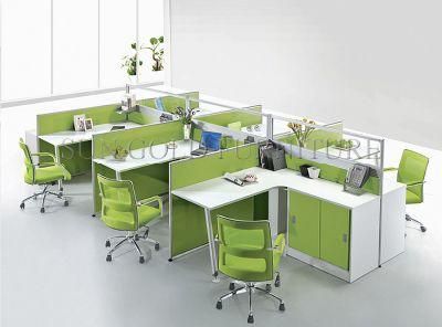 Modern L Shape Wooden Office Table Workstation Partition (SZ-WST758)