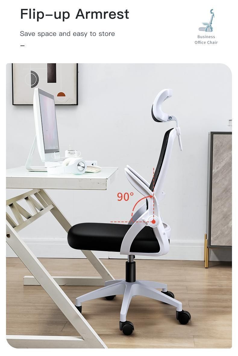 Manufacturer Adjustable Executive Ergonomic Cheap Comfortable Flip-up Arms Swivel Mesh Office Computer Chair