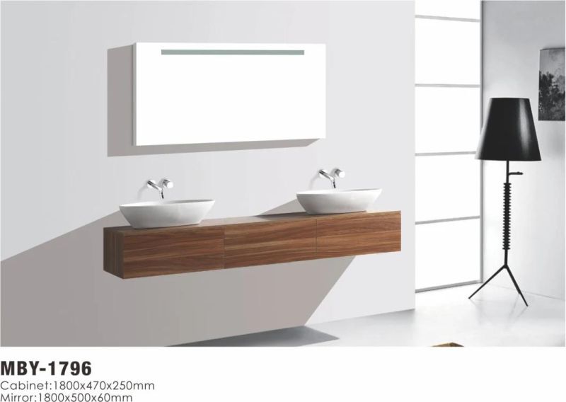 Wall Melamine Bathroom Cabinet with LED Mirror