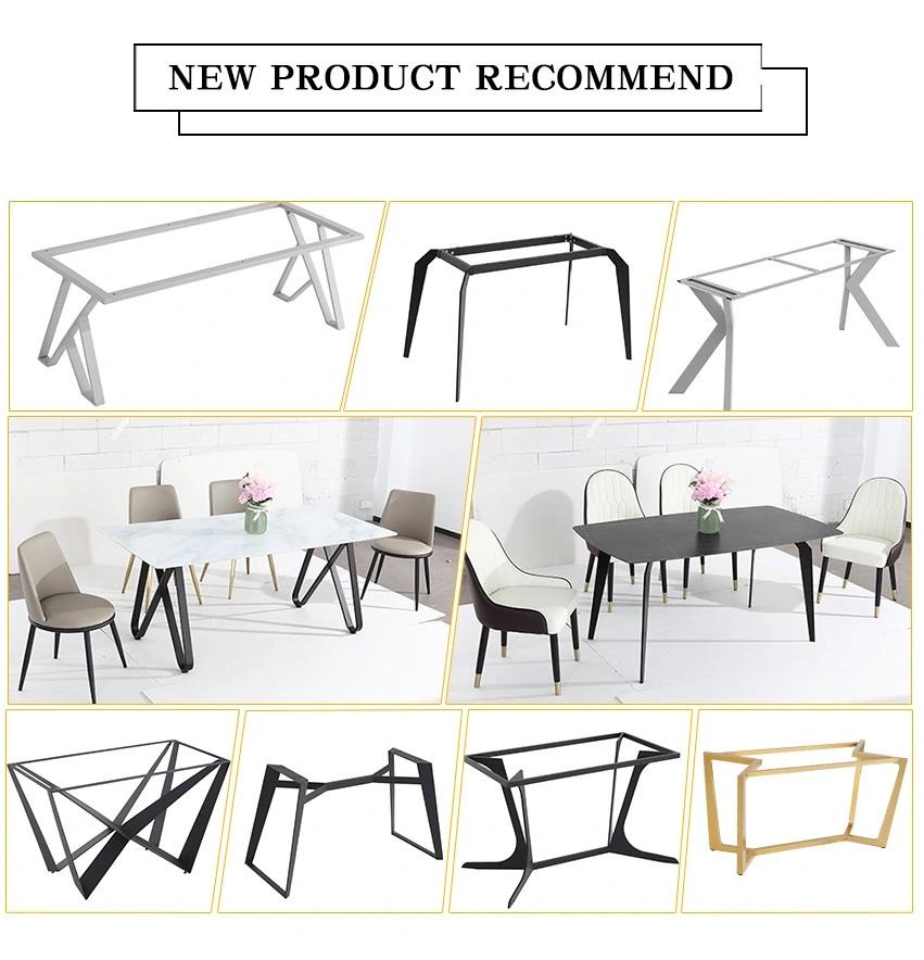 Modern Simple Power Coated Leg Dining Chair with Table