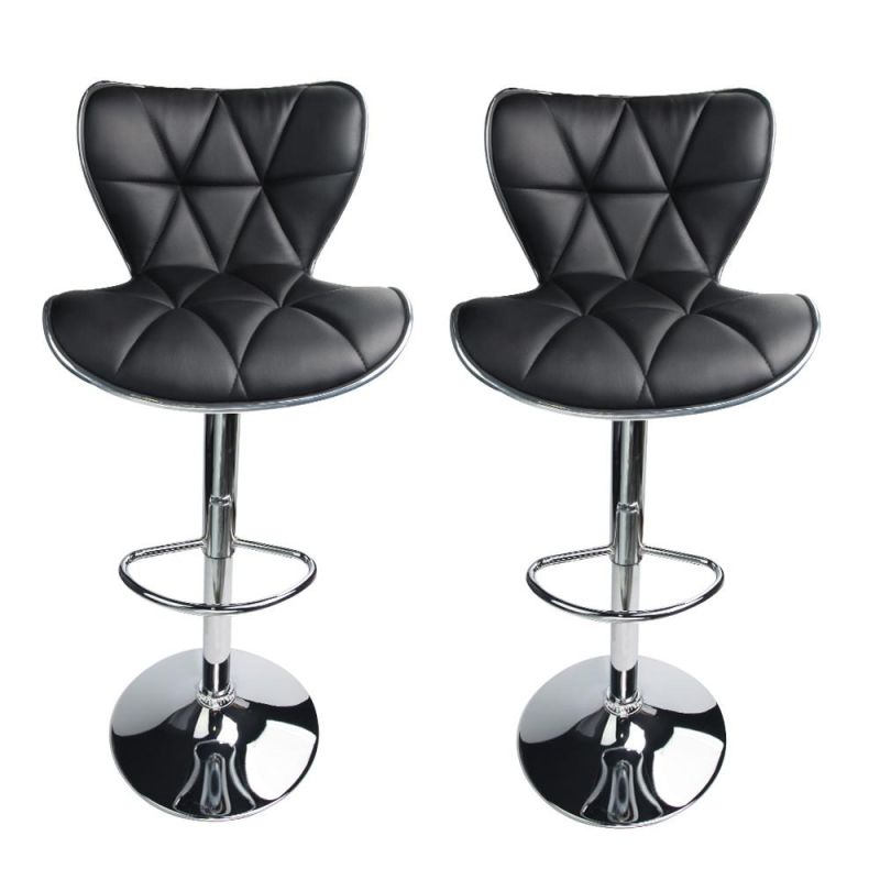 High-End Modern Design Hotel Gold Metal Iron Legs Bar Stool High Commercial Armrest Bar Chair for Bar PU Leather