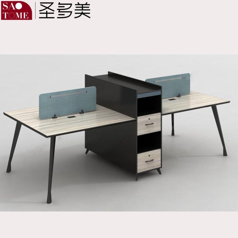 Modern Office Furniture Four Person Card Position Work Table Desk