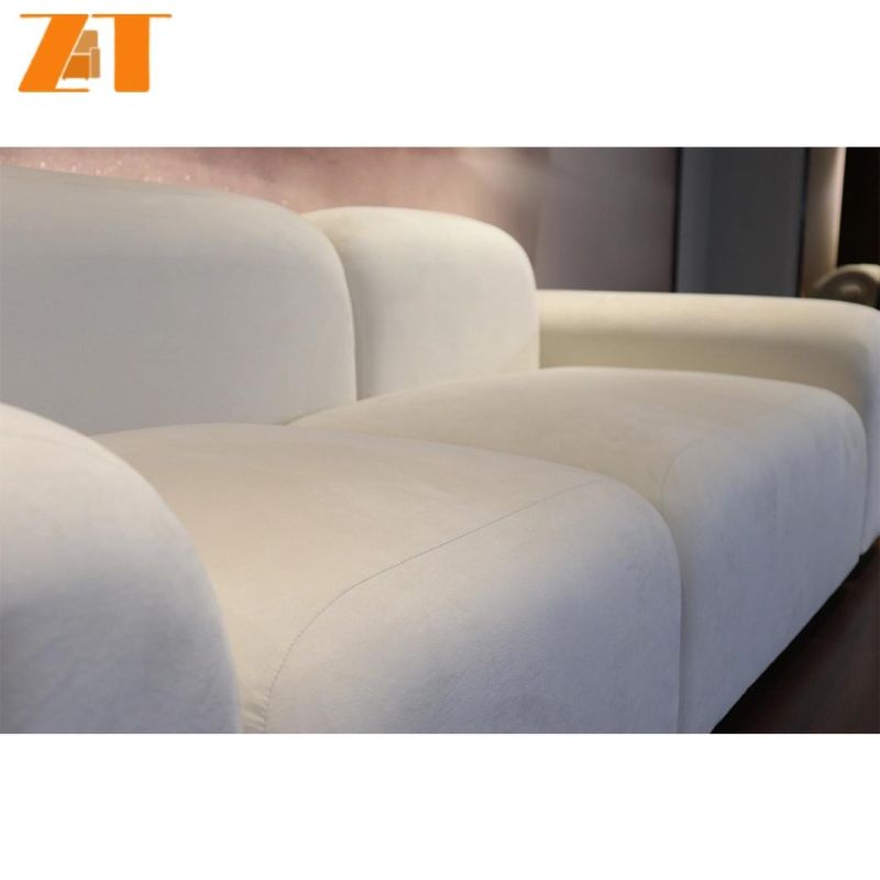 Italian Upholstered Cloud Couch Set Leisure Sectional Living Room Sofas Furniture Luxury Velvet Fabric Sofa