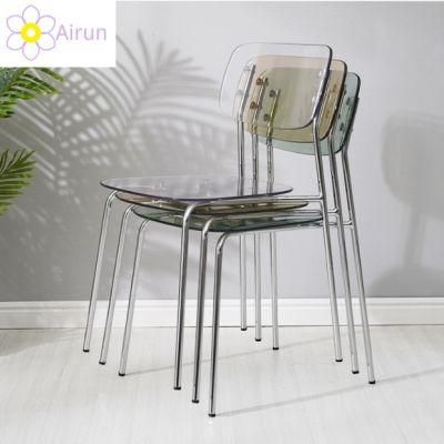 Transparent Chair Plastic Crystal Chair Acrylic Dining Chair Photo Clothing Store Stackable Modern