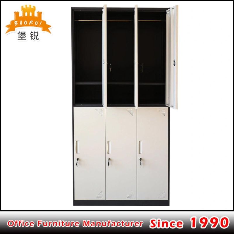 Modern Office Furniture Metal Cabinet 6 Door Steel Wardrobe