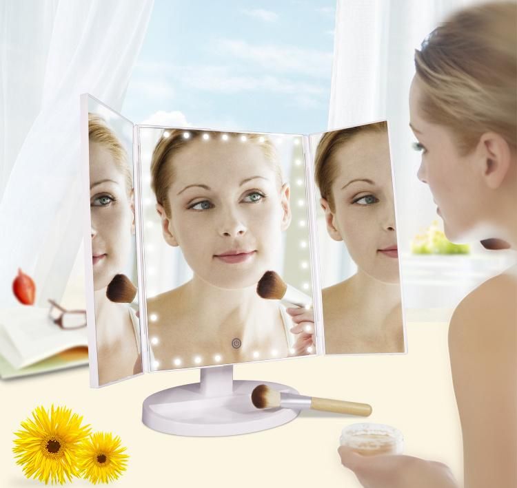 Vanity LED Lighted Travel Makeup Mirror with Lights