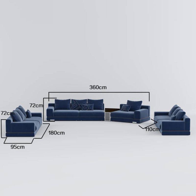 Good Quality Modular Hotel Home Living Room Furniture Modern Luxury Fabric Couch Sofa