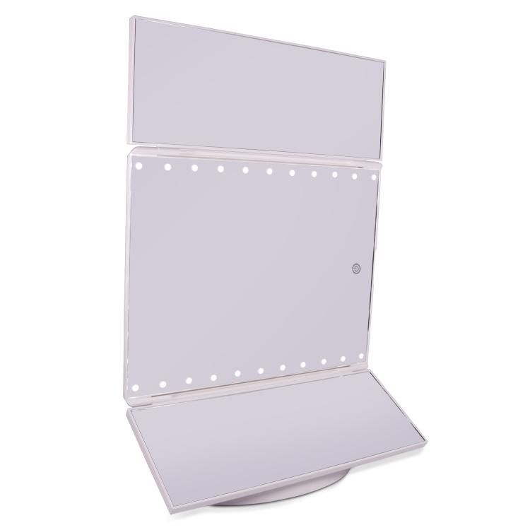 3X/5X/10X with 22 PCS Light LED Tri Fold Make up Fancy Mirror