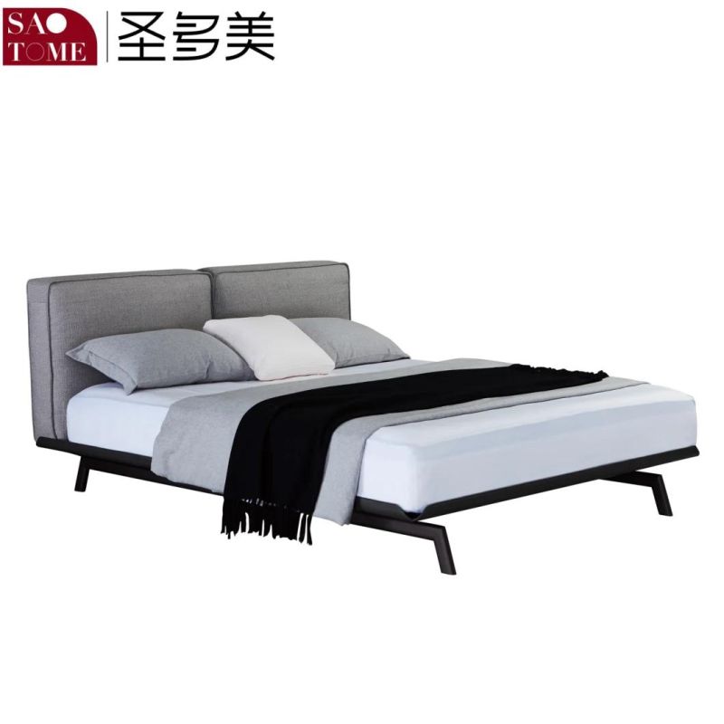 Modern Home Furniture Set Hardware Bedroom Leather Hotel King Bed