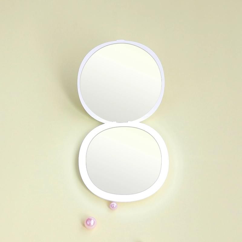 Fancy Pocket Beautiful Vanity Lighted Makeup Mirror with Double Sides