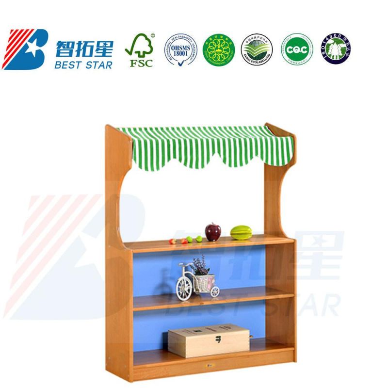 Wood Play Game Workstation, Kindergarten Role-Play Workstation, Preschool Children Playing Area and Indoor Playroom Furniture, Kids Puppet Workstation