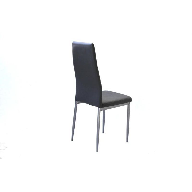 Modern Popular Furniture Chair PU Dining Chair with Painted Steel Tube Leg