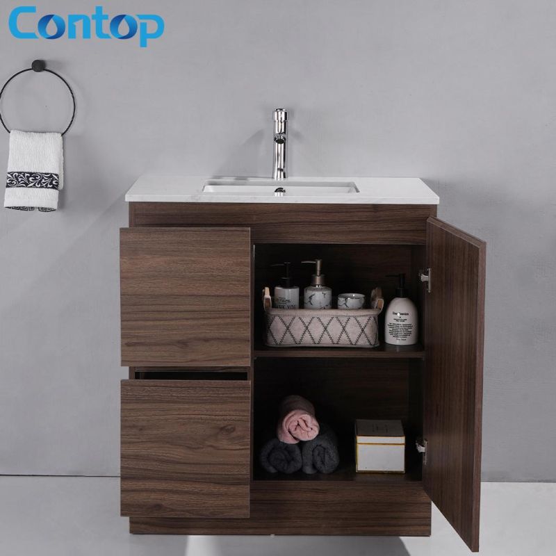 Modern Custom Bathroom Wooden Furniture High Quality Ceramics Bathroom Vanity