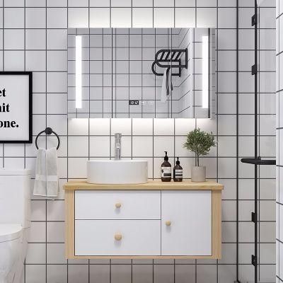 Simple Clean Modern Wall Mounted Cabinet Bathroom Vanity