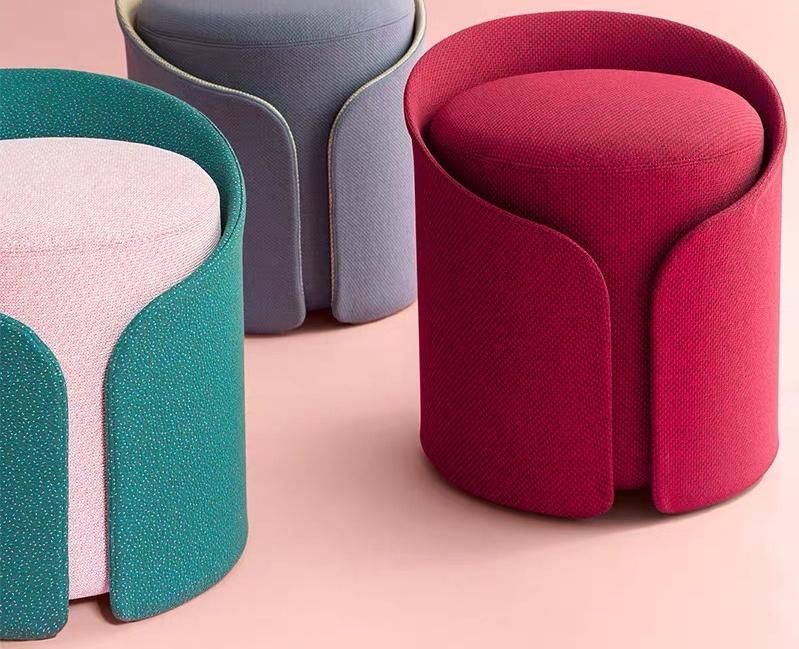 2020 New Moulded Injection Foam Round Column Pouf Bar Stool