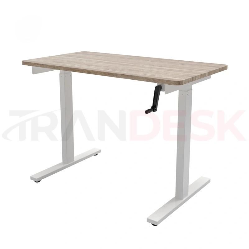 Manual Height Adjustable Desk Frame Sit-Stand Height Adjustable Office Desk