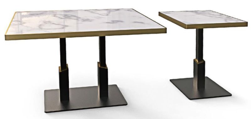 Metal Table Frame Modern Dining Table Stainless Steel Round Table