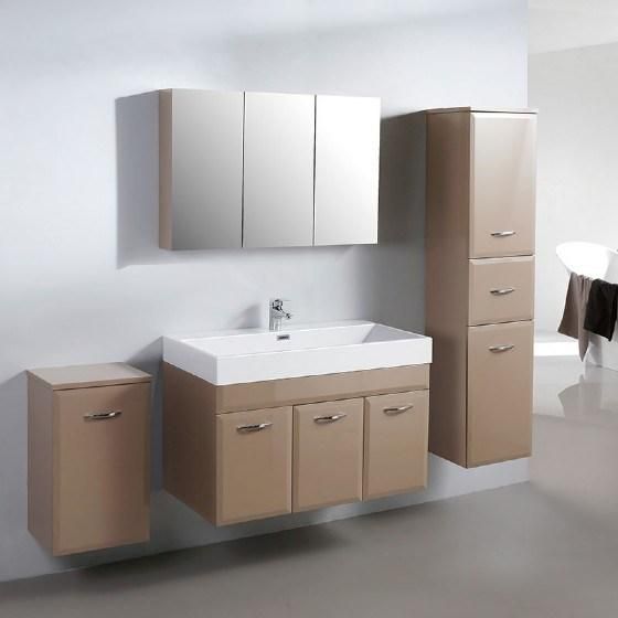 China Factory Wholesale Plywood Bathroom Vanity with Single Mirror