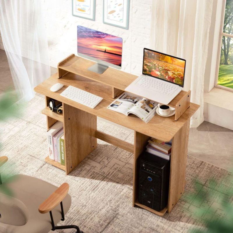 Computer Desk with Storage Shelves - Study Gaming Desk for Small Spaces, Laptop Desk Writing Table for Home Office