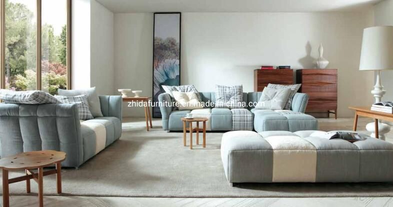 New Modern Italian Corner Living Room Home Furniture Sofa (ZHIDA)