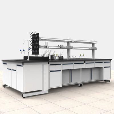 Pharmaceutical Factory Steel School Lab Bench, Bio Steel Lab Furniture with Wheels/